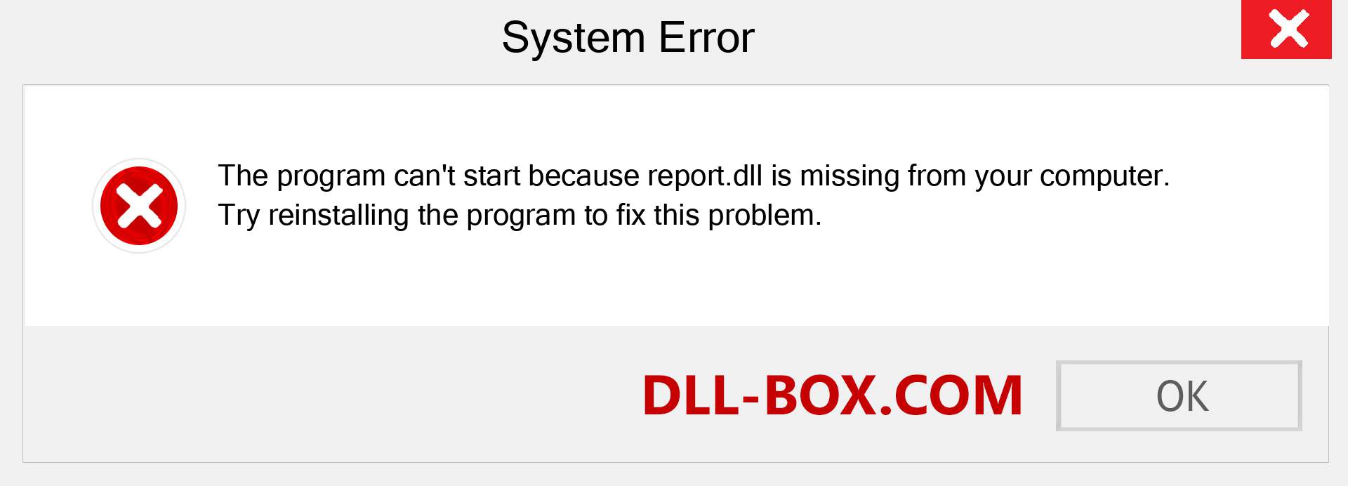  report.dll file is missing?. Download for Windows 7, 8, 10 - Fix  report dll Missing Error on Windows, photos, images